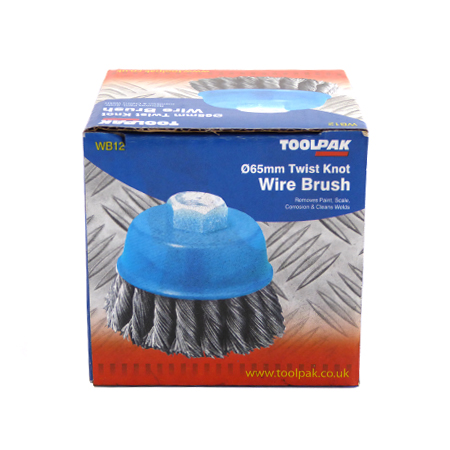 Twist Knot Wire Cup Brush 65mm M10 Toolpak 